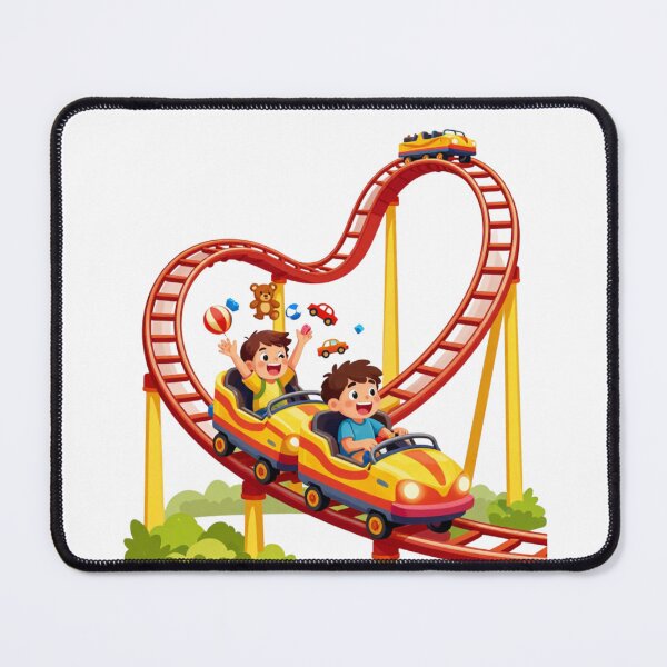 Item preview, Kids Roller Coaster PNG | Cute Amusement Park Ride Clipart | Fun Cartoon Kids Illustration | Sublimation Design | Instant Download designed and sold by MEHMET CAN.