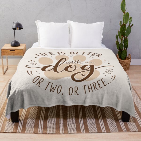 Item preview, Life Is Better With A Dog or Two or Three, Funny Dog Owner, Dog Lover Gift, Dog Mom, Dog Paw, Dog Dad Gift, Adopt Dog designed and sold by Quiajia.