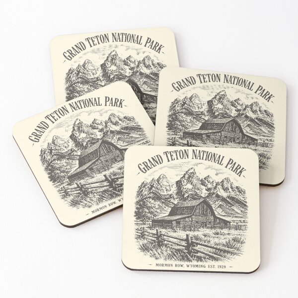 Item preview, Vintage Grand Teton National Park Mormon Row Sketch designed and sold by Imaginationbeyond.