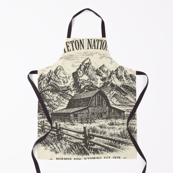 Item preview, Vintage Grand Teton National Park Mormon Row Sketch designed and sold by Imaginationbeyond.