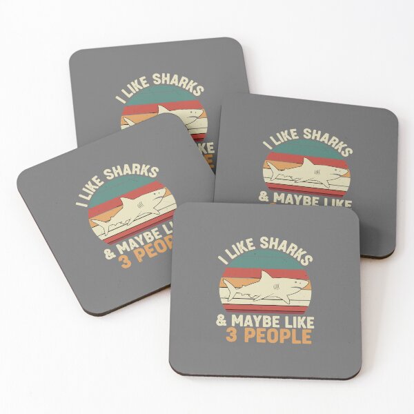Item preview, I Like Sharks & Maybe Like 3 People Shark Lover Introvert Humor designed and sold by SofiBlair.