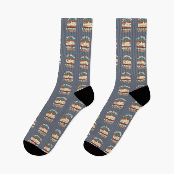 Item preview, I Like Sharks & Maybe Like 3 People Shark Lover Introvert Humor designed and sold by SofiBlair.