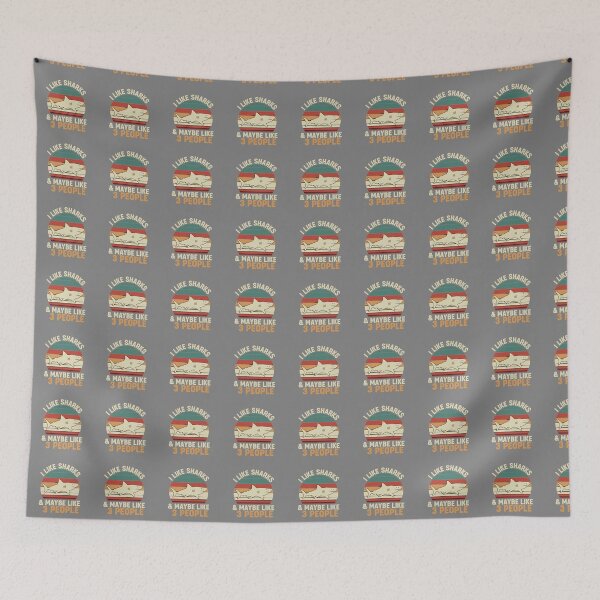 Item preview, I Like Sharks & Maybe Like 3 People Shark Lover Introvert Humor designed and sold by SofiBlair.