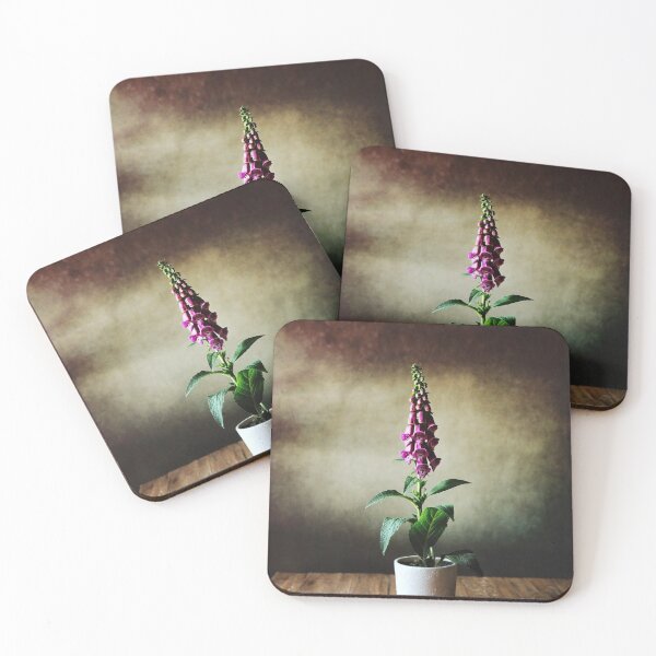 Item preview, Moody Foxglove Flower in White Pot | Dark Botanical Photography | Cottagecore Floral Decor designed and sold by Mousy17.