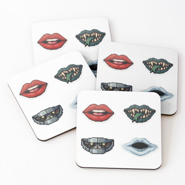 Item preview, Pixel Art Mouths Sticker Set designed and sold by Purpleclomb.
