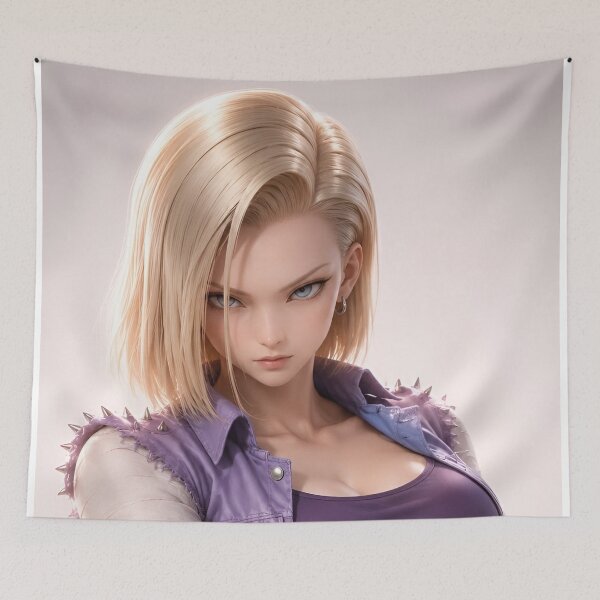 Item preview, Blonde Cyborg Warrior Girl | Futuristic Anime-Inspired Portrait Art designed and sold by Dyan4.
