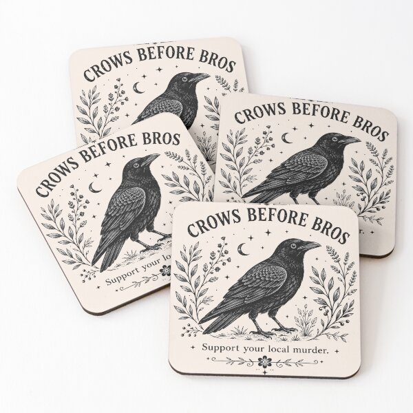 Item preview, Crows Before Bros, Funny Crow Lover, Sarcastic Gothic Raven, Support Local Murder, Weirdcore Meme Animal Gift, F-Caw-F designed and sold by Cchotlan.