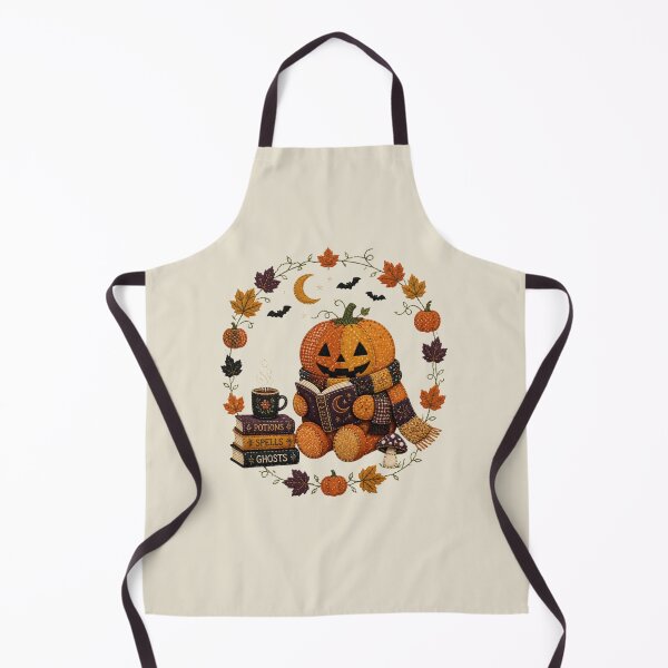 Item preview, Pumpkin Reading Patchwork Halloween Wreath Design designed and sold by Panom Suavichien.
