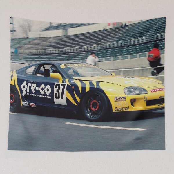 Item preview, Toyota Supra JGTC Team Greco Shift Poster - JDM Racing Legend designed and sold by Road To Track.