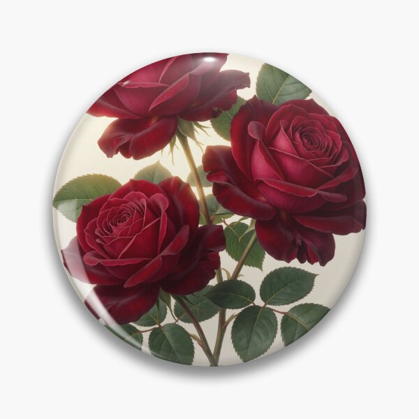 Item preview, Velvet Red Roses Botanical Illustration designed and sold by CooksCreators.