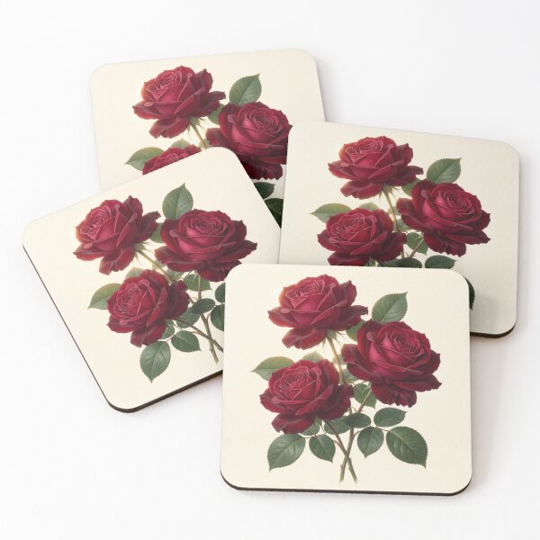 Item preview, Velvet Red Roses Botanical Illustration designed and sold by CooksCreators.