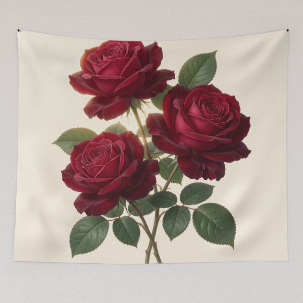 Item preview, Velvet Red Roses Botanical Illustration designed and sold by CooksCreators.