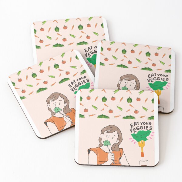 Item preview, Eat Your Veggies | Cute Healthy Eating Illustration designed and sold by nermeen1994.