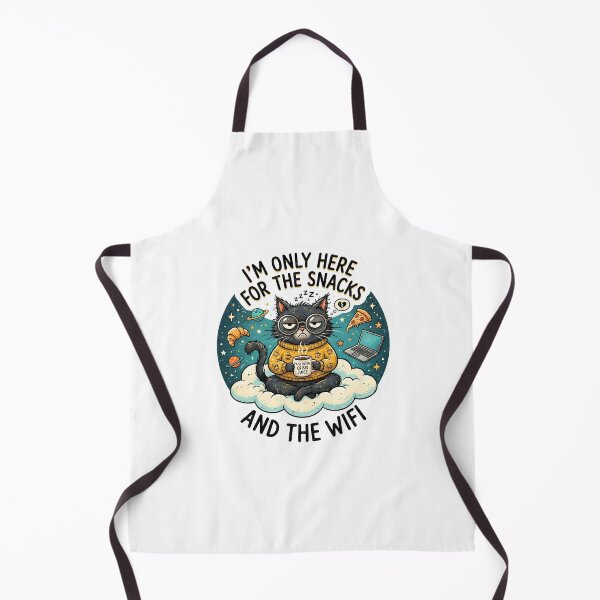 Item preview, I'm Only Here For The Snacks Cat designed and sold by SassyArtistry.