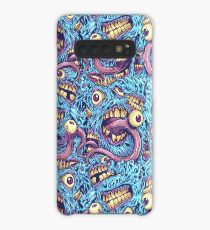 Augäpfel und Zähne Muster Hülle & Klebefolie für Samsung Galaxy