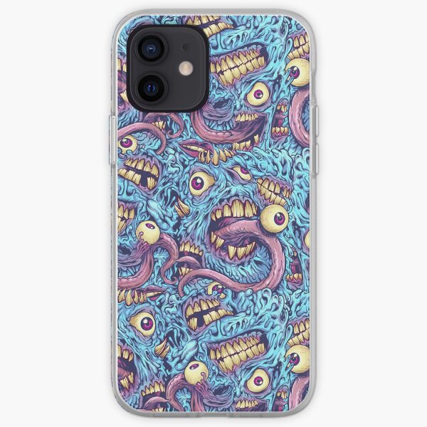 Eyeballs and Teeth Pattern iPhone Soft Case