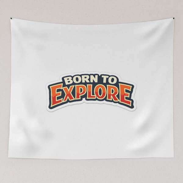 Item preview, Born To Explore Retro Travel Sticker designed and sold by SassyArtistry.