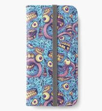 Augäpfel und Zähne Muster iPhone Flip-Case/Hülle/Klebefolie