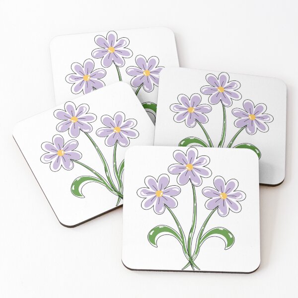 Item preview, Three stylized purple flowers. designed and sold by ZorianArt.