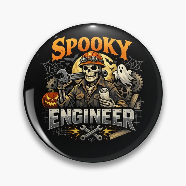 Item preview, Spooky Engineer Halloween Skeleton Engineer Funny Halloween Shirt designed and sold by BankshopTH.
