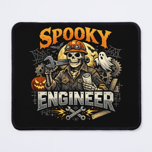 Item preview, Spooky Engineer Halloween Skeleton Engineer Funny Halloween Shirt designed and sold by BankshopTH.