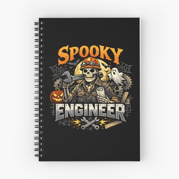 Item preview, Spooky Engineer Halloween Skeleton Engineer Funny Halloween Shirt designed and sold by BankshopTH.