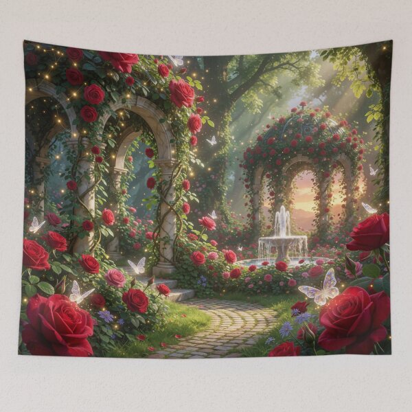 Item preview, Enchanted Rose Garden at Sunset designed and sold by CooksCreators.