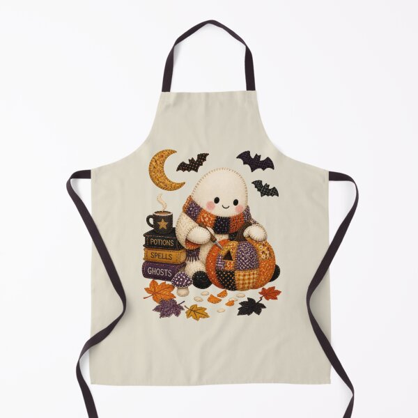 Item preview, Ghost Carving Pumpkin Patchwork Halloween Design designed and sold by Panom Suavichien.