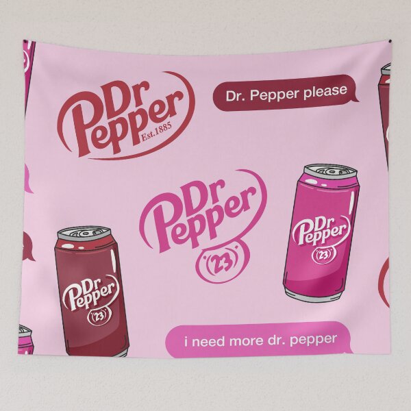 Item preview, Dr. Pepper Pack. Red and Pink Soda Can. I Need More Dr Pepper.  designed and sold by CoCoArt-Ua.