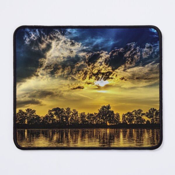 Item preview, Golden Sunset Reflections | Dramatic Sky Over Tranquil Lake | Nature Landscape Photography designed and sold by StyleForge Apparel.