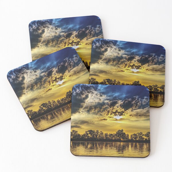 Item preview, Golden Sunset Reflections | Dramatic Sky Over Tranquil Lake | Nature Landscape Photography designed and sold by StyleForge Apparel.