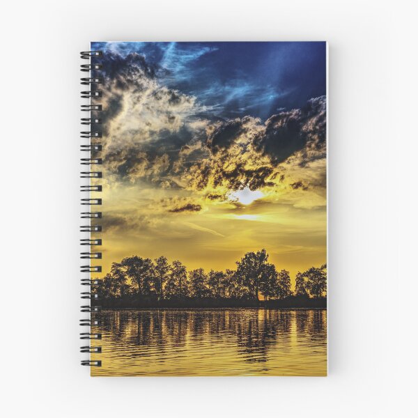 Item preview, Golden Sunset Reflections | Dramatic Sky Over Tranquil Lake | Nature Landscape Photography designed and sold by StyleForge Apparel.