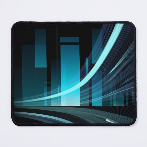 Item preview, Futuristic Neon Cyber City Cyberpunk Abstract Blue Light Trails designed and sold by Verantia.