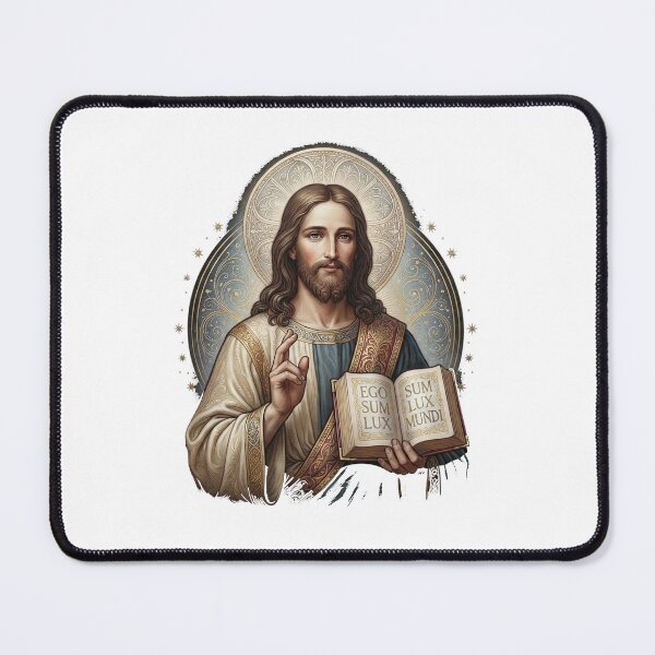 Item preview, Vintage Jesus Christ Ego Sum Lux Mundi designed and sold by SassyArtistry.