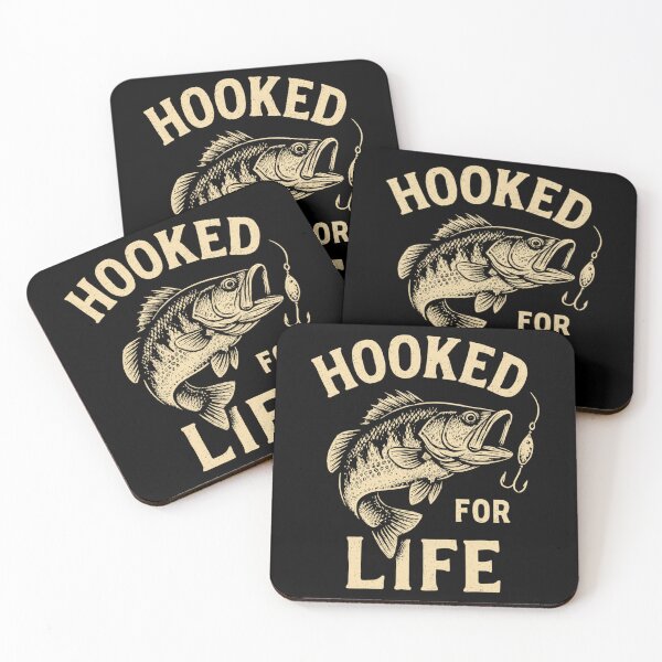 Item preview, Angler T-Shirt Hooked for Life – Fish on the hook designed and sold by Pineapple-Tree.
