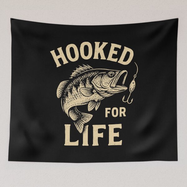 Item preview, Angler T-Shirt Hooked for Life – Fish on the hook designed and sold by Pineapple-Tree.