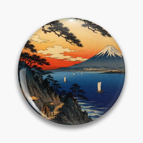 Item preview, Twilight Coast of Edo – Hiroshige Inspired Ukiyo-e Landscape designed and sold by 風の浮世.