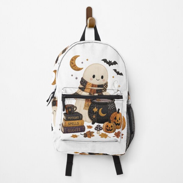 Item preview, Ghost Cauldron Stirring Patchwork Halloween Design designed and sold by Panom Suavichien.