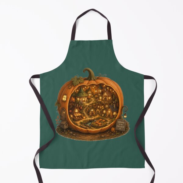 Item preview, Welcome To Our Little World Cute Pumpkin Village Fall Art designed and sold by Miheerala.