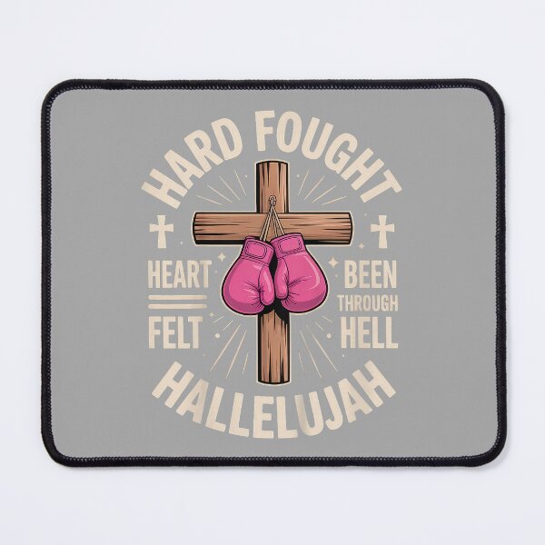 Item preview, Hard Fought Hallelujah Christian Boxing Faith Outfit designed and sold by ArleneRowe.