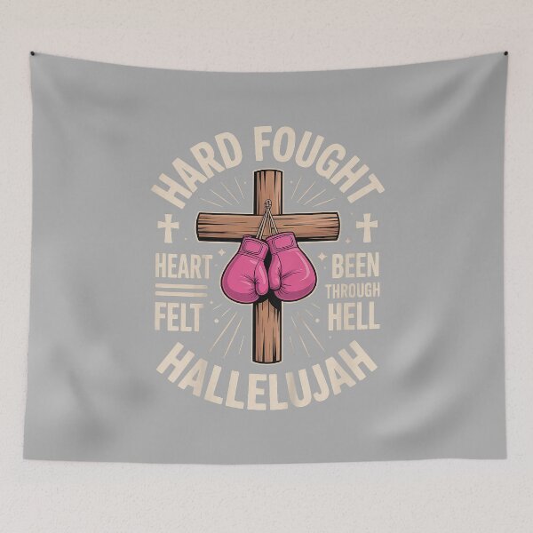 Item preview, Hard Fought Hallelujah Christian Boxing Faith Outfit designed and sold by ArleneRowe.