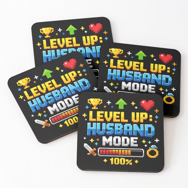 Item preview, Level Up Husband Fashion Gamer Husband Retro Stag Party designed and sold by Pineapple-Tree.