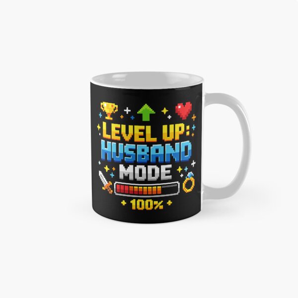 Item preview, Level Up Husband Fashion Gamer Husband Retro Stag Party designed and sold by Pineapple-Tree.