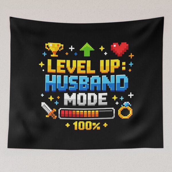 Item preview, Level Up Husband Fashion Gamer Husband Retro Stag Party designed and sold by Pineapple-Tree.