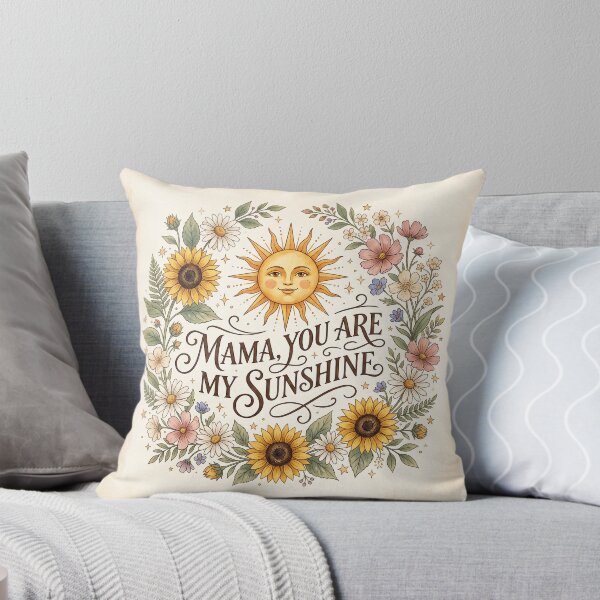 Item preview, Mama, You Are My Sunshine – Elegant Floral Mother’s Day Vintage Sun Design designed and sold by DmaarGroup.
