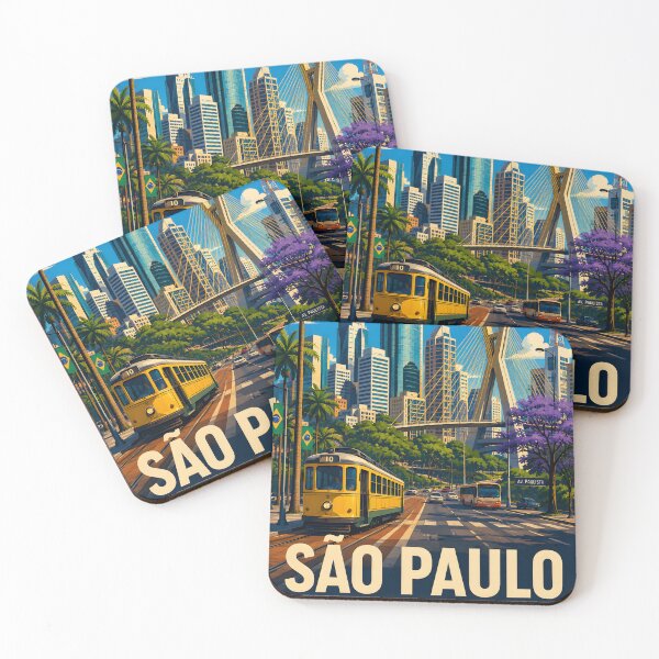 Item preview, São Paulo Skyline Vintage Travel Poster designed and sold by TAOptimus .
