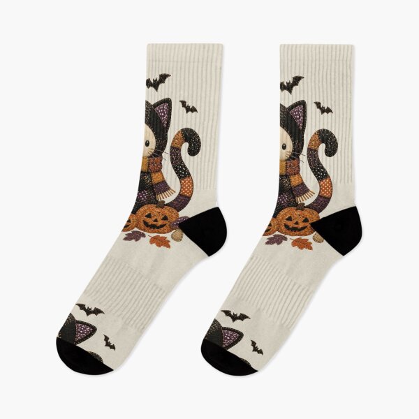 Item preview, Cozy Reading Black Cat Patchwork Halloween Design designed and sold by Panom Suavichien.