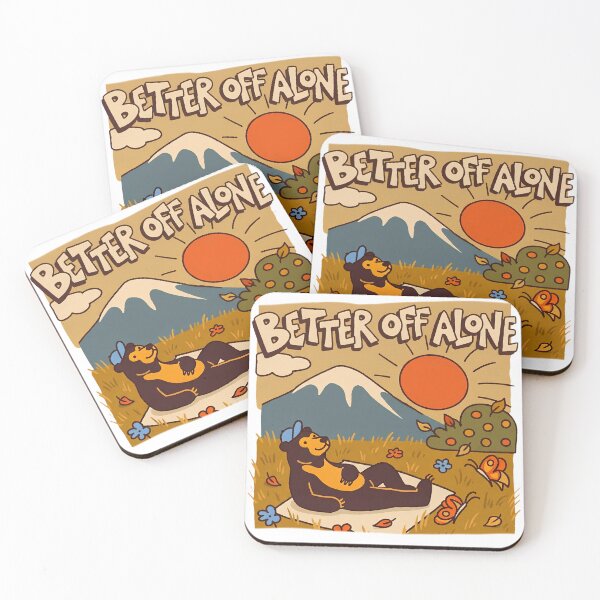 Item preview, Better Off Alone Mountain Bear Retro Aesthetic designed and sold by UTAUTI.