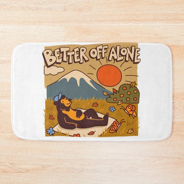 Item preview, Better Off Alone Mountain Bear Retro Aesthetic designed and sold by UTAUTI.