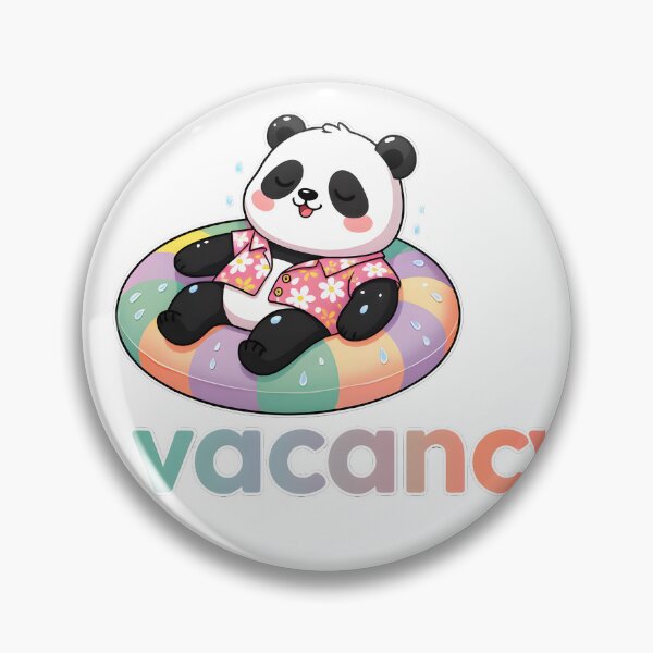 Item preview, Cute panda vacancy – Kawaii cartoon illustration designed and sold by Halbeskilo.